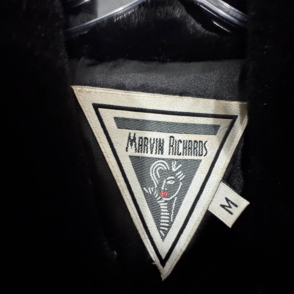 Luxurious Marvin Richards Black Faux Mink Fur Coat - Picture 6 of 13